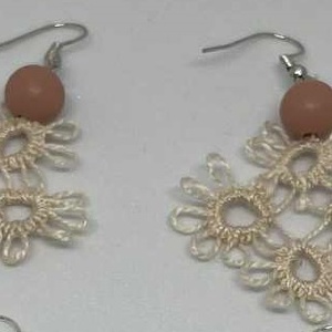 Hús szinű csipke fülbevaló (1 pár) -  - Meska.hu