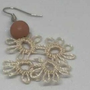 Hús szinű csipke fülbevaló (1 pár) -  - Meska.hu