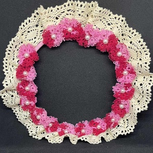 Csipkerózsika ajtó vagy asztali dísz, Otthon & Életmód, Dekoráció, Ajtó- és ablak dekoráció, Ajtódísz & Kopogtató, Csipkekészítés, MESKA