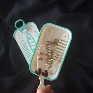 Sardines Jewelry Box Travel Case - Szardínia ékszerdoboz / utazó ékszertartó, Ékszer, Ékszertartó, Ékszerdoboz, Fotó, grafika, rajz, illusztráció, MESKA