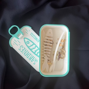 Sardines Jewelry Box Travel Case - Szardínia ékszerdoboz / utazó ékszertartó - ékszer - ékszertartó - ékszerdoboz - Meska.hu