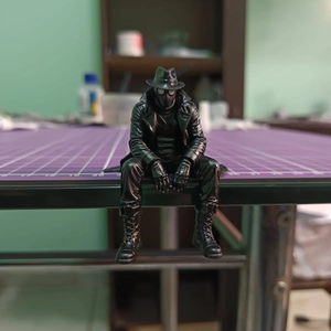 Spiderman Noir Sitting Action Figure - otthon & életmód - dekoráció - dekoratív figurák és szobrok - Meska.hu