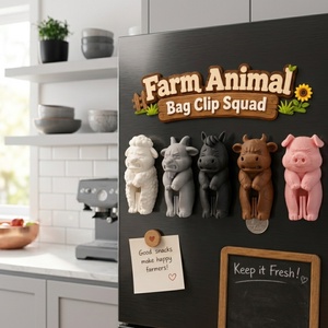 Farm Animal Bag Clip Squad - Farm állatos zacskócsipesz - Meska.hu