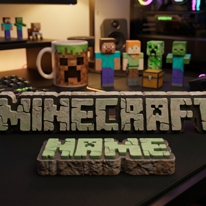 Személyre szabott Minecraft stílusú név - Personalized Minecraft-Style Name - otthon & életmód - dekoráció - dekoratív figurák és szobrok - Meska.hu
