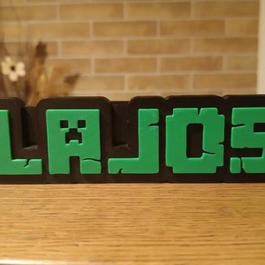 Személyre szabott Minecraft stílusú név - Personalized Minecraft-Style Name - otthon & életmód - dekoráció - dekoratív figurák és szobrok - Meska.hu