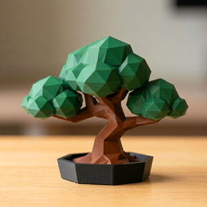 Alacsony Poligonos Bonsai / Low Poly Bonsai - Meska.hu