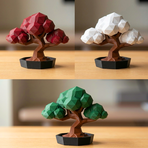 Alacsony Poligonos Bonsai / Low Poly Bonsai - otthon & életmód - dekoráció - dísztárgy - Meska.hu
