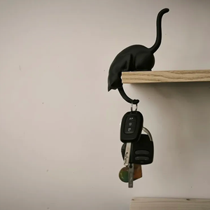 Macskás Polckampó / Cat Shelf Hook - otthon & életmód - dekoráció - fali és függő dekoráció - fali kulcstartó - Meska.hu