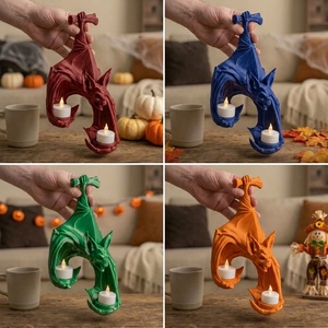 Vízköpő denevér falikar / Gargoyle Bat Wall Sconce - otthon & életmód - dekoráció - halloween - halloweeni lámpás - Meska.hu
