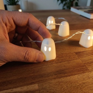 3db Rápattintható szellem fényfüzér búrák � Halloween dekoráció / 3pc Snap-on ghost fairy light covers � Halloween decor - otthon & életmód - dekoráció - halloween - halloweeni dekoráció - Meska.hu