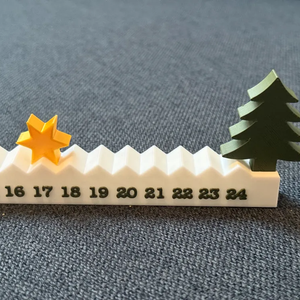 Csillagos Karácsonyi Visszaszámláló / Starry Christmas Countdown - karácsony - adventi díszek - adventi naptár - Meska.hu