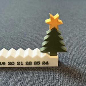 Csillagos Karácsonyi Visszaszámláló / Starry Christmas Countdown - karácsony - adventi díszek - adventi naptár - Meska.hu