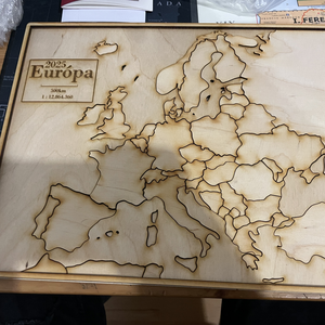 Fenyőfábol készült Európa térkép puzzle - Meska.hu