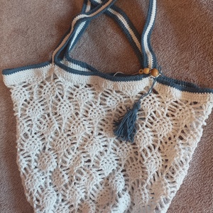 Horgolt cekker, beach bag - esküvő - kiegészítők - táska - Meska.hu