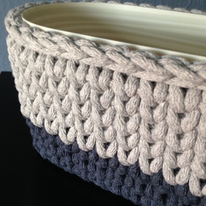 Horgolt kaspó, virágtartó, tároló -  - Meska.hu