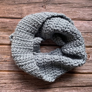 Horgolt sál - világoskék, aqua - Meska.hu