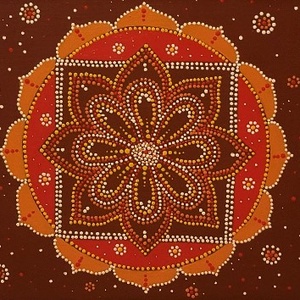 Melletted, veled, hozzád...  mandala - Meska.hu