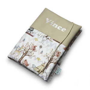 Pelenkázó neszeszer- vízhatlan - textilbőrrel - forest friends white - Meska.hu