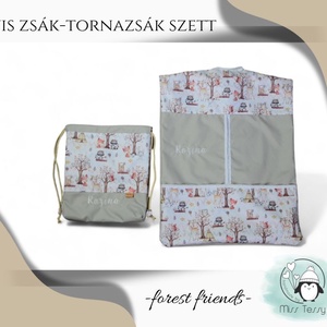 VÍZHATLAN OVIS ZSÁK - TORNAZSÁK SZETT  forest friends , Játék & Sport, Ovis felszerelés, Ovis szett (zsák és tornazsák), Hímzés, Varrás, MESKA