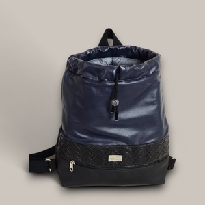 Női táska -gym bag - black navy - táska & tok - hátizsák - tornazsák, gymbag - Meska.hu