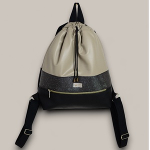 Női táska -gym bag - black caramel - táska & tok - hátizsák - tornazsák, gymbag - Meska.hu