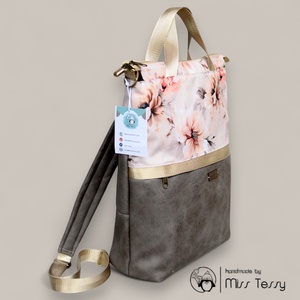 MindentBele Mami Táska - pelenkázótáska - blush bloom - táska & tok - pelenkatáska - kismamatáska - Meska.hu