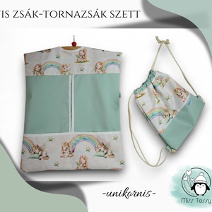 VÍZHATLAN OVIS ZSÁK - TORNAZSÁK SZETT  unikornis, Játék & Sport, Ovis felszerelés, Ovis szett (zsák és tornazsák), Hímzés, Varrás, MESKA