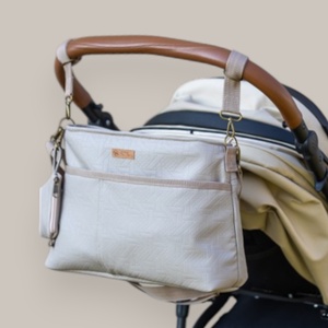 Babakocsitáska- beige textilbőr  - táska & tok - pelenkatáska - kismamatáska - Meska.hu