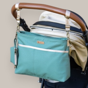 Babakocsitáska- mint green textilbőr , Táska & Tok, Pelenkatáska, Kismamatáska, Varrás, MESKA