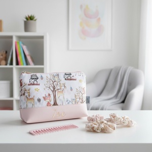 Cipzáros neszeszer névvel - 2 méretben - forest friends, Táska & Tok, Neszesszer, Varrás, MESKA