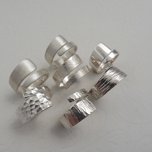 Glossy Ezüst állítható Nyitott Gyűrű - Mithrillion Elegancia, Ékszer, Gyűrű, Kerek gyűrű, Ötvös, MESKA