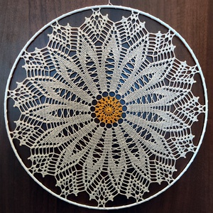 Horgolt fali dísz 2 - 40 cm, Otthon & Életmód, Dekoráció, Fali és függő dekoráció, Falra akasztható dekor, Horgolás, MESKA