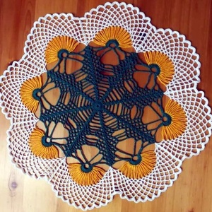 Horgolt terítő 6  / 35 cm, Otthon & Életmód, Dekoráció, Asztal és polc dekoráció, Horgolt & Csipketerítő, Horgolás, MESKA