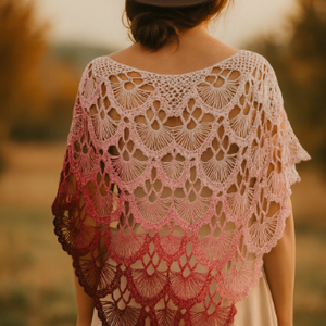 Rózsahold � horgolt női kendő , Ruha & Divat, Sál, Sapka, Kendő, Kendő, Horgolás, MESKA