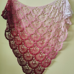 Rózsahold � horgolt női kendő  - ruha & divat - sál, sapka, kendő - kendő - Meska.hu