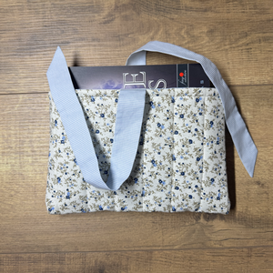 Kék virágos - könyvtok, Könyv & Zene, Könyvtok, Varrás, MESKA