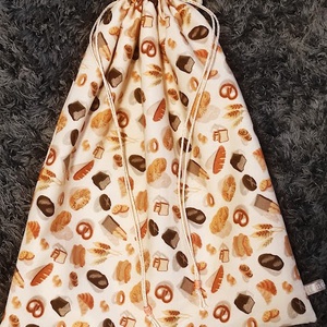 Kenyeres zsák-  pékáru tároló  péksüti mintával - táska & tok - bevásárlás & shopper táska - kenyeres zsák - Meska.hu