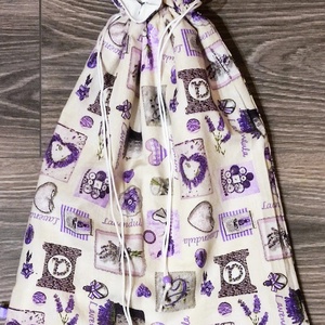 Kenyeres zsák-  pékáru tároló  zsák levendula  mintával, Táska & Tok, Bevásárlás & Shopper táska, Kenyeres zsák, Varrás, MESKA
