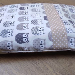 bagoly mintás  textil könytartó- könyvtok zsebbel - könyv & zene - könyvtok - Meska.hu