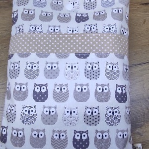 bagoly mintás  textil könytartó- könyvtok zsebbel - könyv & zene - könyvtok - Meska.hu