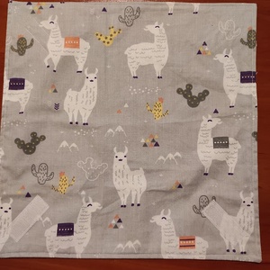 láma mintás  újraszalvéta,textilszalvéta tízórai,uzsonna csomagolására,, Otthon & Életmód, Konyhafelszerelés, tálalás, Konyhai textil, Szalvéta, Varrás, MESKA