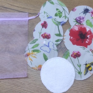 Mosható arctisztító korongok,7db+ organza zsák - szépségápolás - arcápolás - arctisztító korong - Meska.hu