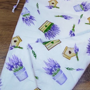 levendula mintás kenyeres zsák-  pékáru tároló  zsák  - táska & tok - bevásárlás & shopper táska - kenyeres zsák - Meska.hu