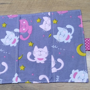 textil gyermek egészségügyi kiskönyv borító,cica  mintával - otthon & életmód - papír, írószer - egészségügyi kiskönyv borító - Meska.hu