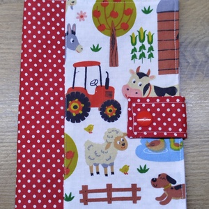 textil gyermek egészségügyi kiskönyv borító,farm    mintával, Otthon & Életmód, Papír, írószer, Egészségügyi kiskönyv borító, , MESKA