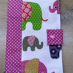 textil gyermek egészségügyi kiskönyv borító,elefánt   mintával, Otthon & Életmód, Papír, írószer, Egészségügyi kiskönyv borító, , MESKA