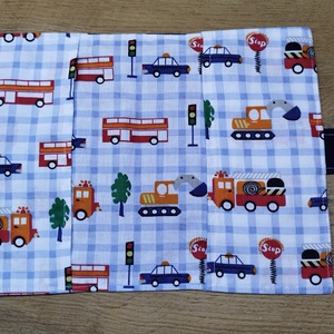 textil gyermek egészségügyi kiskönyv borító,autó  mintával - otthon & életmód - papír, írószer - egészségügyi kiskönyv borító - Meska.hu