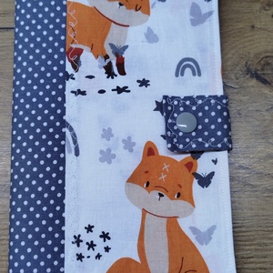 textil gyermek egészségügyi kiskönyv borító,róka    mintával, Otthon & Életmód, Papír, írószer, Egészségügyi kiskönyv borító, , MESKA