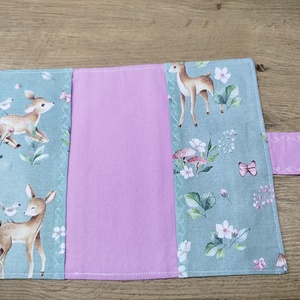 textil gyermek egészségügyi kiskönyv borító,őzike   mintával - otthon & életmód - papír, írószer - egészségügyi kiskönyv borító - Meska.hu