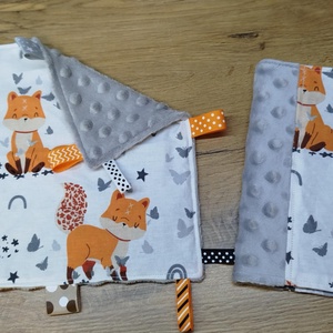 textil gyermek egészségügyi kiskönyv borító+címkerongyi róka mintával , Otthon & Életmód, Papír, írószer, Egészségügyi kiskönyv borító, , MESKA